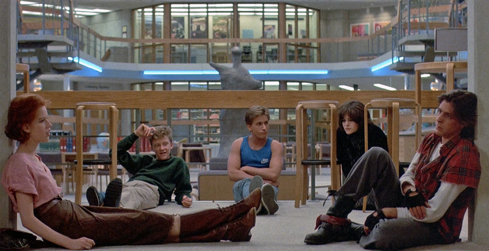 The Saturday-detention setting of The Breakfast Club